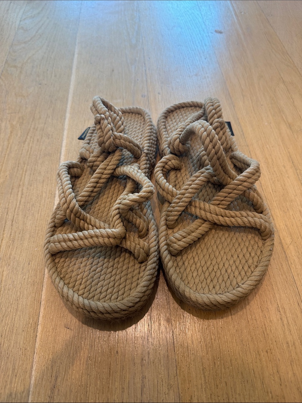 Rope Sandals in Tan - Comfortable Slip-On Style